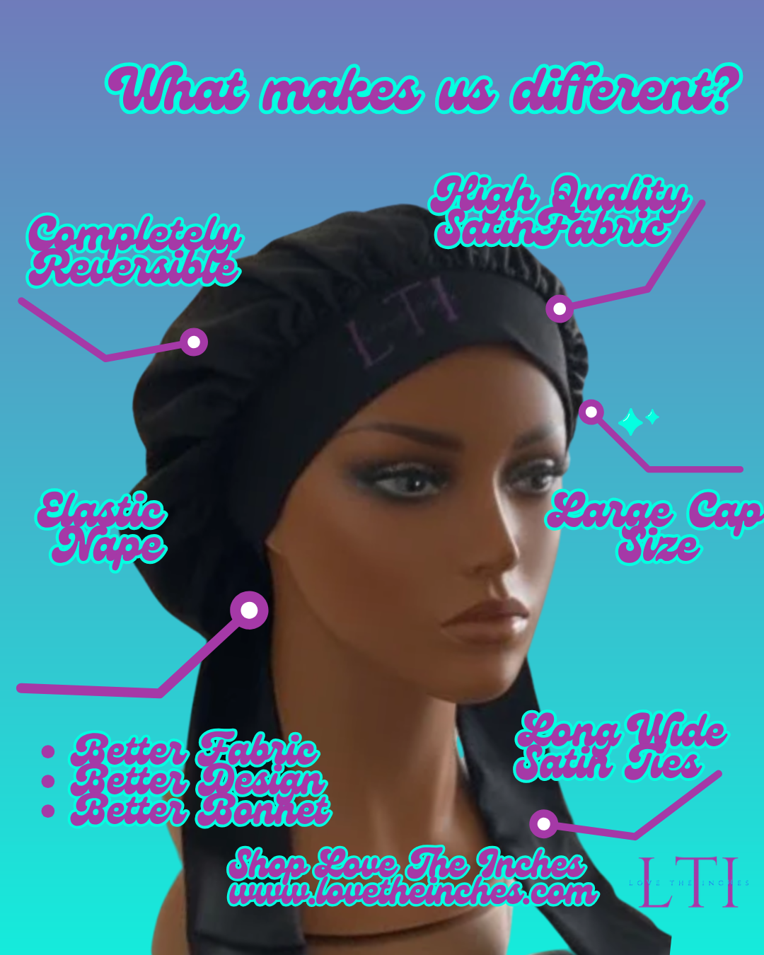 LTI bonnet with tie